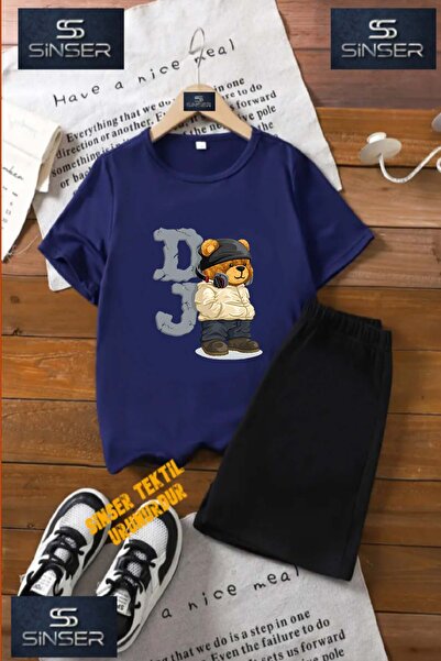 SS SİNSER Tricou cu gât rotund cu imprimeu personalizat pentru copii AYICIK D...