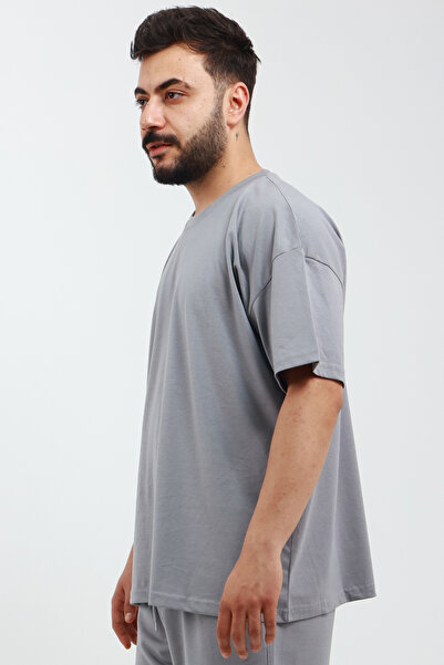 OXVİN Ανδρικό 100% βαμβακερό πλεκτό T-Shirt OVERSIZED (RELAXED FIT)