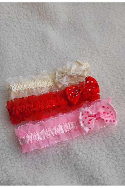 LO ADORO 0-2 років Дівчача дитяча бандана 3 штуки Рожева Червона Кремова