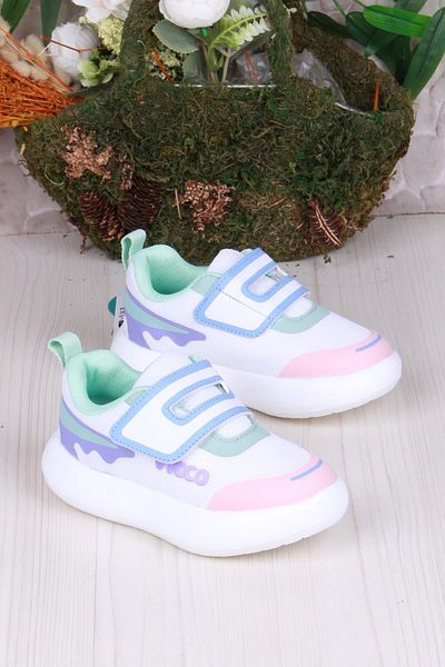 Vicco 346.P25Y.161 White Lilac Melodic Lighted Girl's Shoes