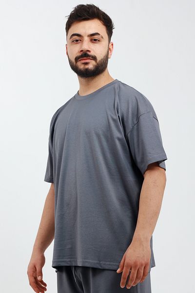 OXVİN Ανδρικό 100% βαμβακερό πλεκτό T-Shirt OVERSIZED (RELAXED FIT)