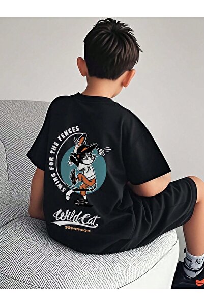 macklin Dječja divlja mačka Štampano Oversize kroj okrugla kragna 100% pamuk ...