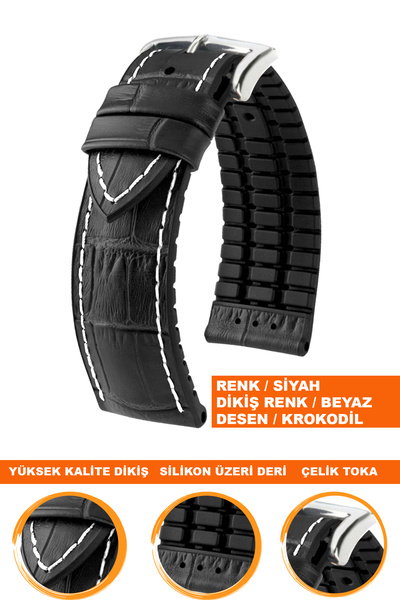 COBRA 22 ملم لساعة الأحفوري-اللحام-كاسيو-سيكو-أوميغا-أرماني متوافقة مع حزام ساعة سيليكون من الجلد DS22MM