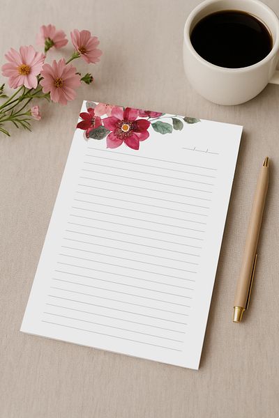 inkglo زهرة نمط A5 مذكرة الوسادة 15x21cm الملونة منقوشة مخطط المفكرة المفكرة