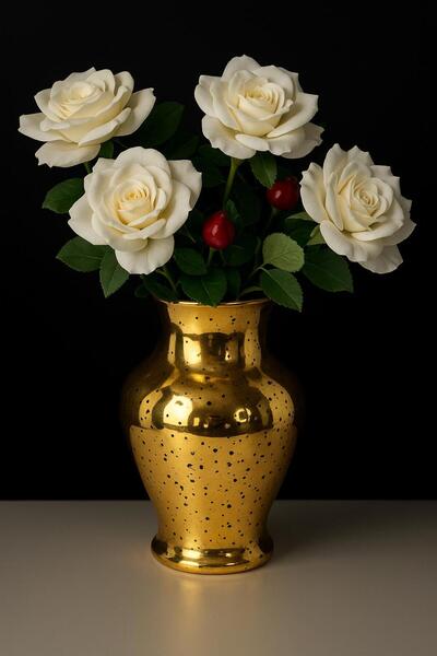 Evcihome Özel Tasarım Eskitme Retro Cam Vazo (24cm)