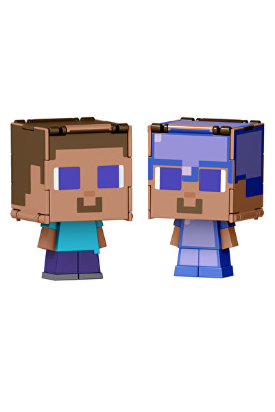 mattel Minecraft Flippin' Figs Steve ve Sihirli Zırhında Steve Figür 2’si 1 A...