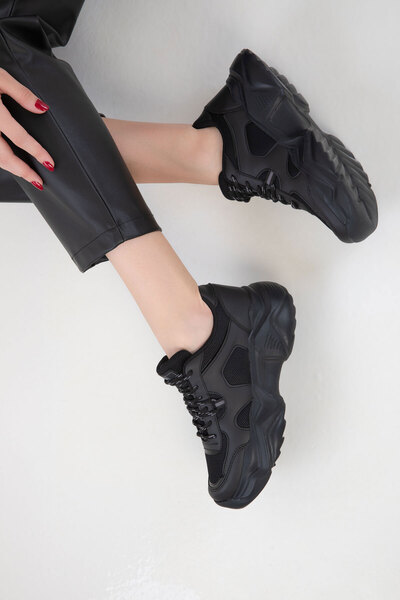 SOHO Siyah-Siyah Kadın Sneaker 20574