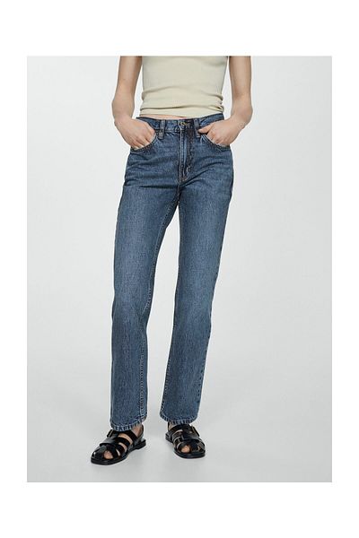 MANGO Woman Mid-rise straight jeans