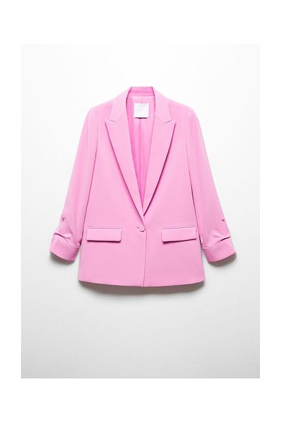 MANGO Dámska ružová bunda Blazer -67893264