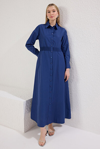 Trendyol Modest Πλεκτό φόρεμα Indigo Snap Close TCTSS25EB00089