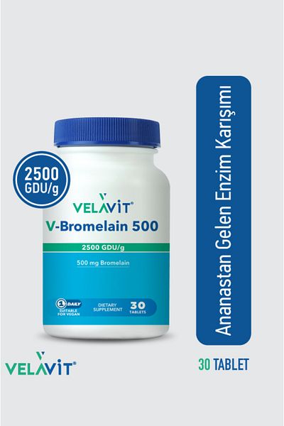 Velavit V-Bromelain 500 2500 Gdu/G 30 Tablets