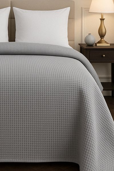 Formeya Buntes Wafer-Muster, Einzel-Piqué-Tagesdecke, Hotel-Piqué, 160 x 230 cm