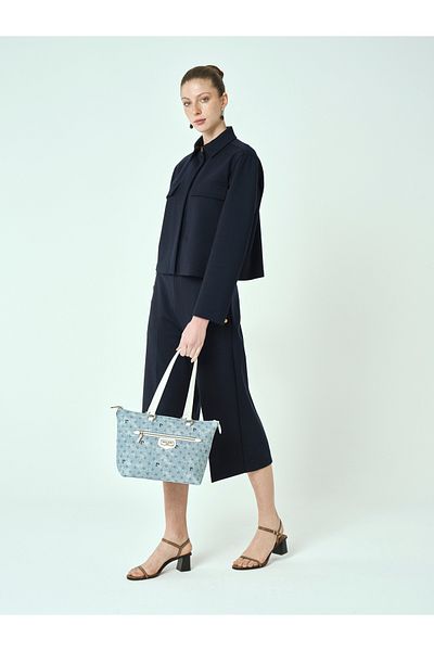Pierre Cardin Geantă de umăr pentru femei Blue Monogram 05PO25Y2045