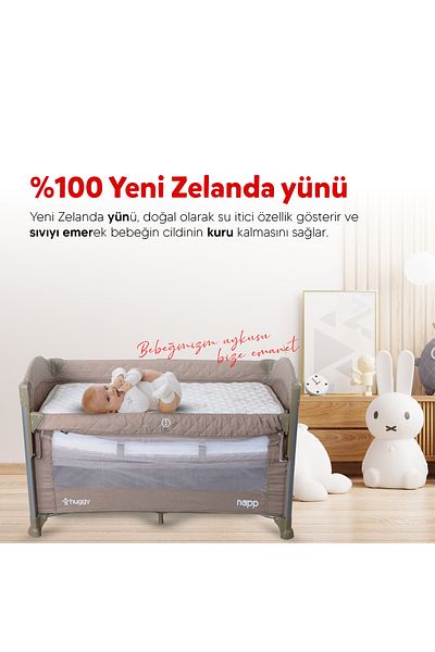 Huggy 100% New Zealand Lamb Wool 60X120 Baby Bed Pad – Natural and Breathable