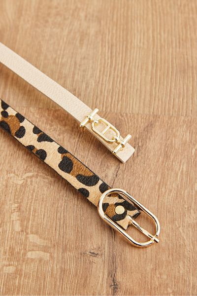 Olalook Costum cu centură din piele artificială cu inel din 2 piese Stone Leopard KMR- 19000151