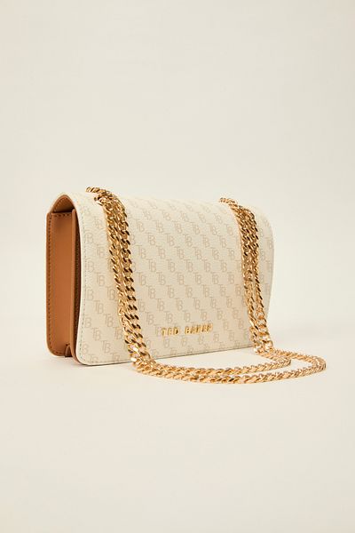 Ted Baker Oblique Monogram Chain Strap Shoulder Bag