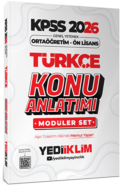 Yediiklim Yayınları 2026 KPSS Ortaöğretim Ön Lisans Genel Yetenek Genel Kültür Konu Anlatımlı Modüler Set
