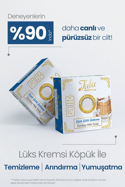 Tala Eşek Sütü Sabunu Cilt Arındırıcı, Besleyici ve Yumuşatıcı Doğal Eşek Sütlü Sabun Sabun 150 Gr