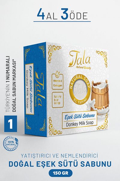 Tala Donkey Milk Soap Skin Purifying, Nourishing and Softening Natural Donkey Milk Soap Soap 150 Gr