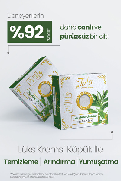 Tala Çay Ağacı Sabunu Arındırıcı ve Sebum Dengeleyici Yağlı Ciltler İçin Doğal Sabun 150 Gr