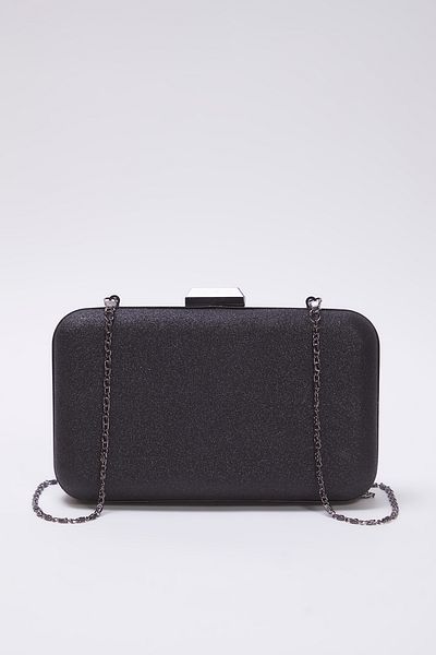 TRENDYOL SHOES Black Glitter Evening Dress Women's Stylish Mini Clutch Hand Bag Takss25Oc00065