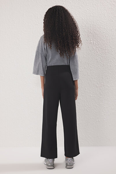 Trendyol Modest Black Crepe Ribbed Knitted Pants Tctss25Tp00005