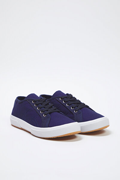 TRENDYOL SHOES Dark Navy Lace-Up Unisex Sneaker Takss25Sn00056