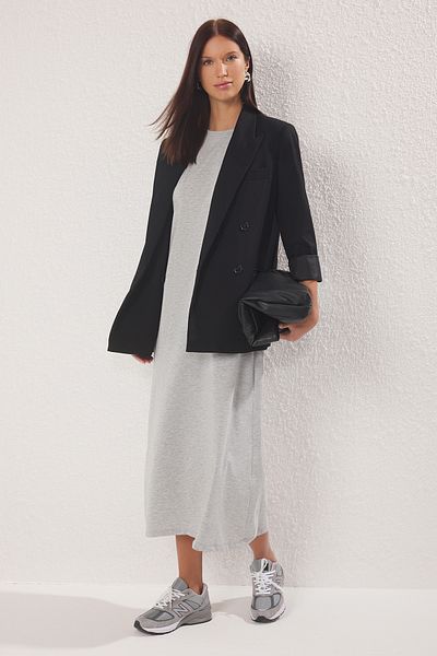 Trendyol Modest Gray Sleeveless Long Lining Inner Dress Tctss21Uk0034