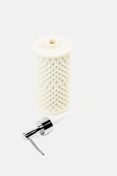 AMG Ceramic Waffle Weave Lotion Dispenser Pumps, White