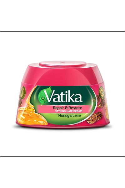Vatika Repair & Restore Styling Hair Cream Honey & Castor 140 ml
