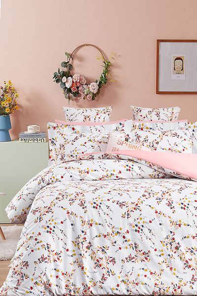 İQON Bed Sheet Set - Single Elastic Botanic Somon