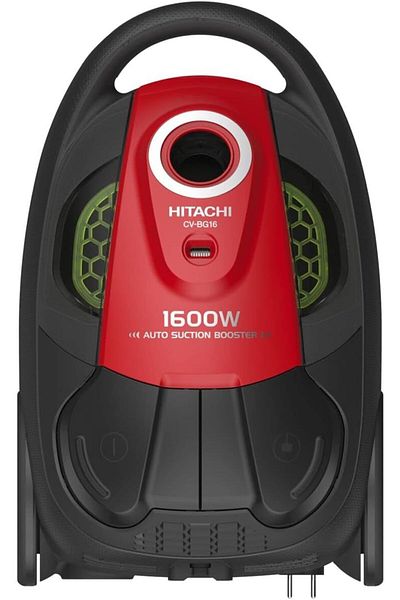 HITACHI Vacuum Cleaner Canister, 4.5L, 1600W, Swivel, Brilliant Red - Cv-Bg16 Ss220 Bre