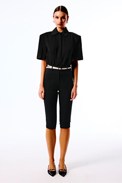 Love On Friday GLARE Yüksek Bel Capri (Siyah)