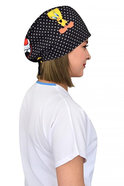 Nur Ortopedi Unisex Twetty Desenli Doktor Hemşire Aşçı Cerrahi Bonesi