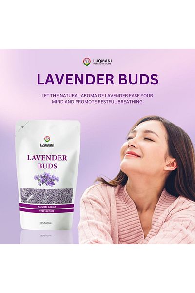 LUQMAN Natural dried Lavender Buds| Lavender Loose Tea|100gm |Natural Pain Relief and Muscle Relaxation