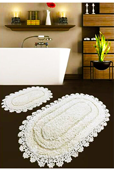 PIRILTI COLLECTION BÜYÜK BANYO PASPASI -2'Lİ SET-(ÖLÇÜ:80X140+50X80) KENARLAR...