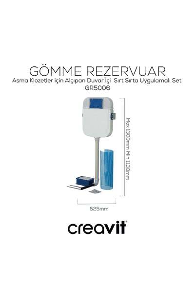 Creavit Gömme Rezervuar 3/6 Tuvalet Taşı Uyumlu
