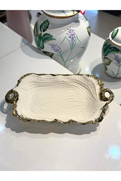 ROY KING ALBERO GOLD DİKDÖRTGEN SUNUM TABAK 43X25CM