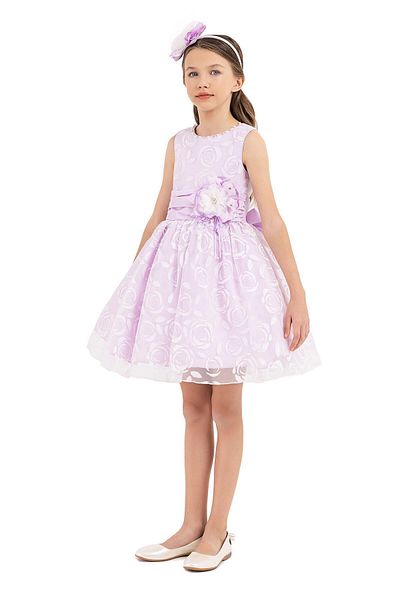 Pamina Lilac Colored First Dress for Girls under 8-12 Years