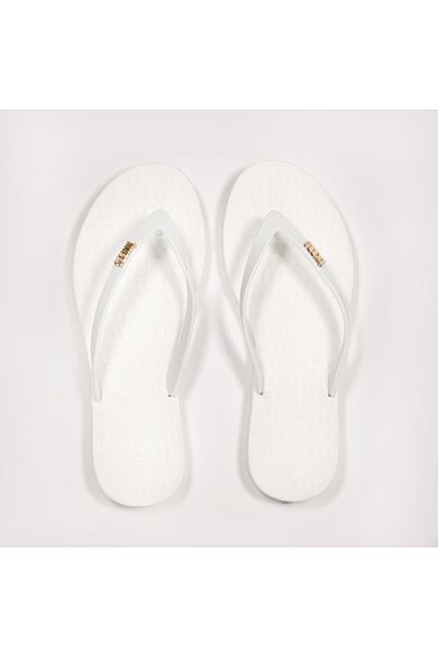 Tkees Women's White Flip Flops Beach Slippers Tk-P202