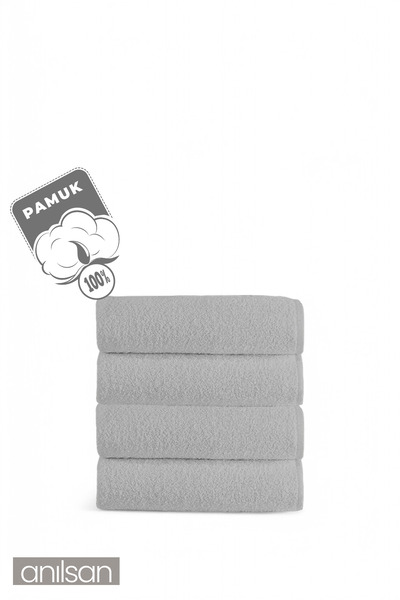 Anılsan 4 сірих рушників 225 г 100% бавовна Рушник для спа та готелю Підходить для щоденного використання