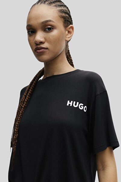 Hugo Boss Oversize Kadın T-shirt Siyah