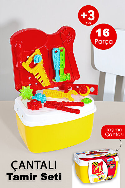 Meleni Toys 16 Parça Oyuncak Tamir Seti - Taşıma Çantalı Eğitici Öğretici Çoc...