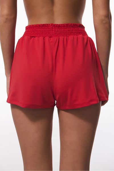 Penti Red Melissa High Waist Swim Shorts