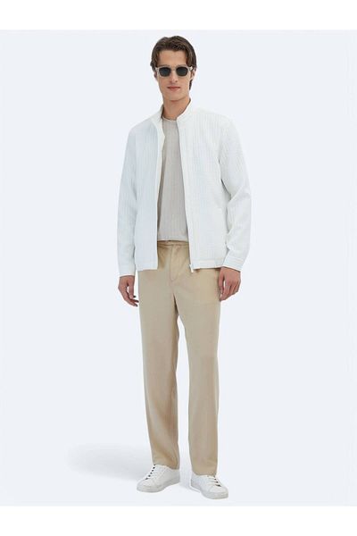 Kip White Woven Coat
