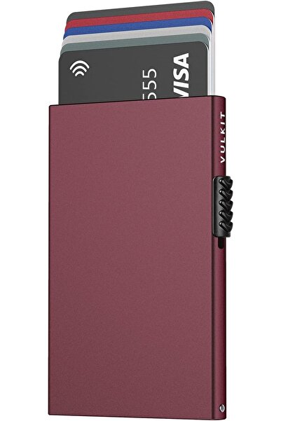 VULKIT محفظة رجالية لحامل البطاقات المنبثقة مع حماية RFID بسعة 7 بطاقات وتصميم نحيف