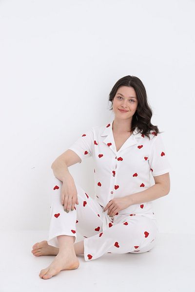 ELİTOL Combed Buttoned Pajama Set