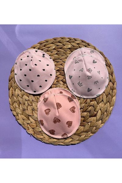 Petite Ponpon Baby Mother Breast Pad / Nursing Pad 3 Pairs (Washable)