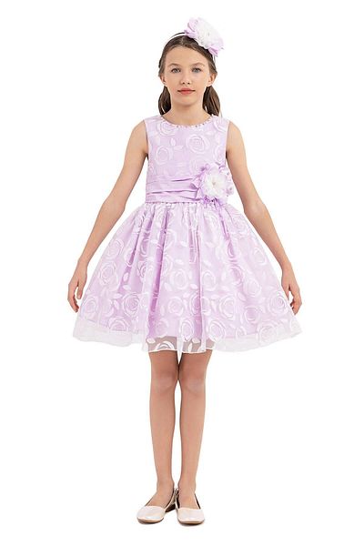 Pamina Lilac Colored First Dress for Girls under 8-12 Years