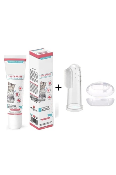 acilpetmama Tartar Önleyici Anti Tartar Kedi Diş Macunu Jel 100Gr + Parmak Fırça